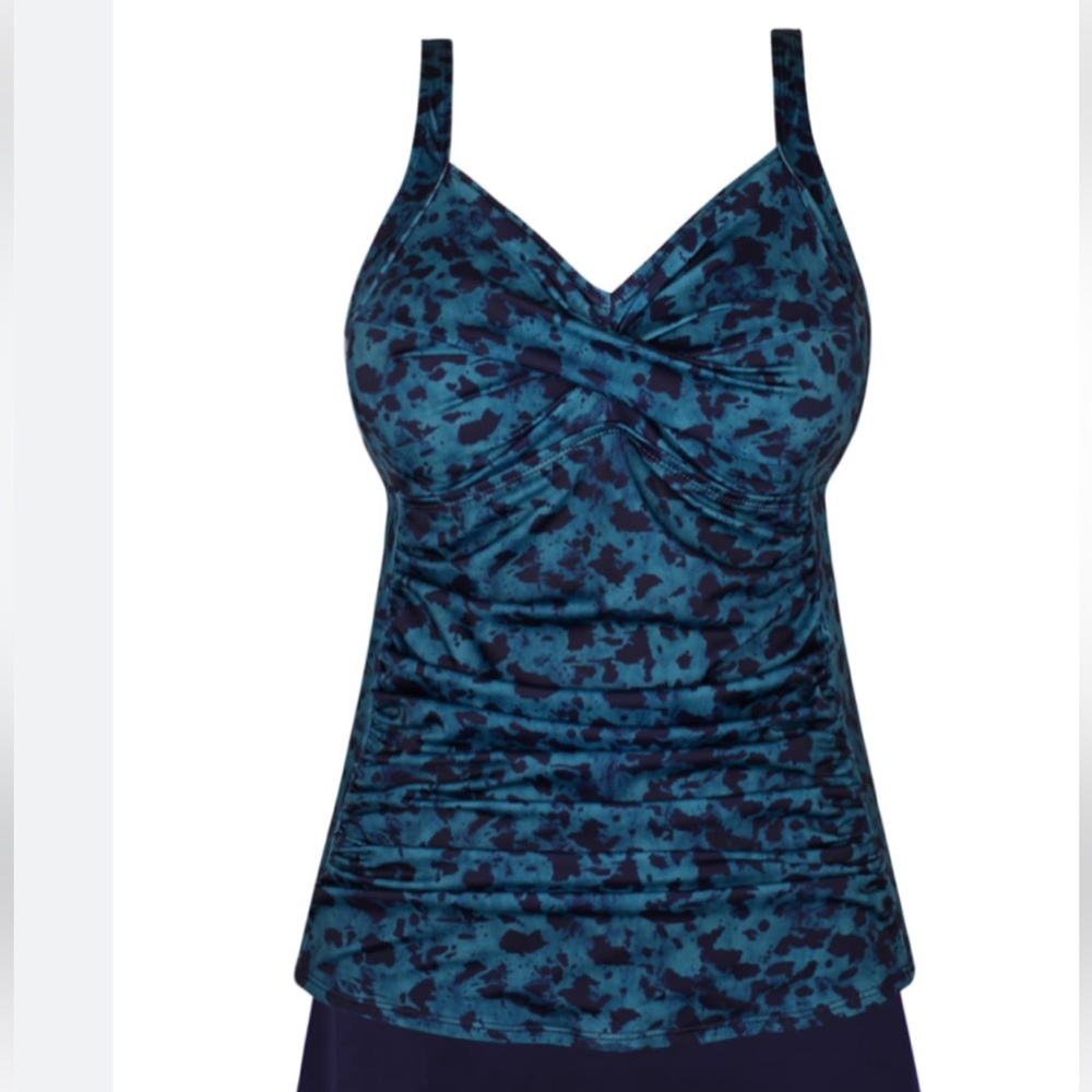 Jinxueer Floral Ruched tankini top